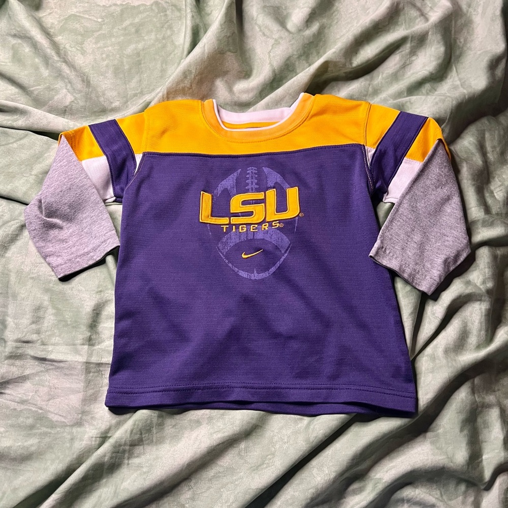 Nike Colorblock Kids LSU Longsleeve Tee